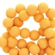 Acrylic beads 4mm round Matt Citrus orange